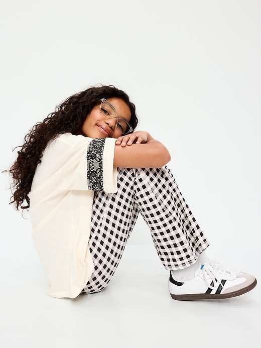 Image number 3 showing, High-Waisted PowerChill Crossover Flared Leggings for Girls