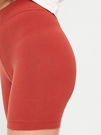 Image number 4 showing, High-Waisted Jersey Biker Shorts -- 6-inch inseam