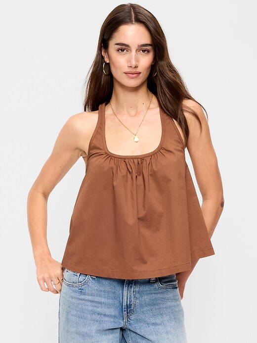 Image number 1 showing, Sleeveless Trapeze Tank Top