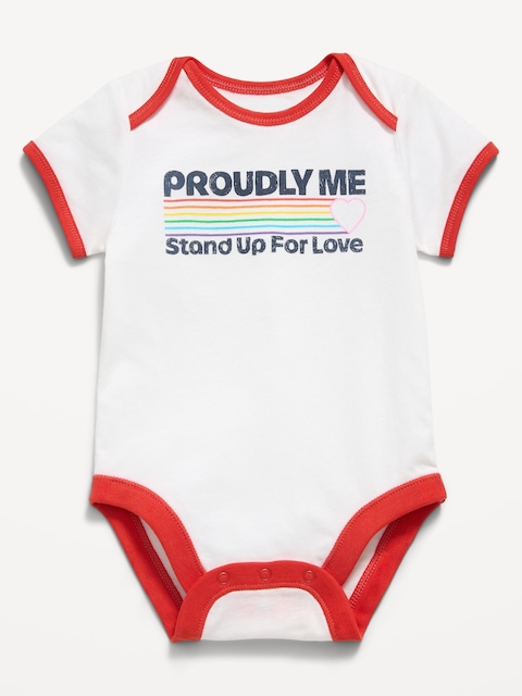 Short-Sleeve Unisex Graphic Bodysuit for Baby