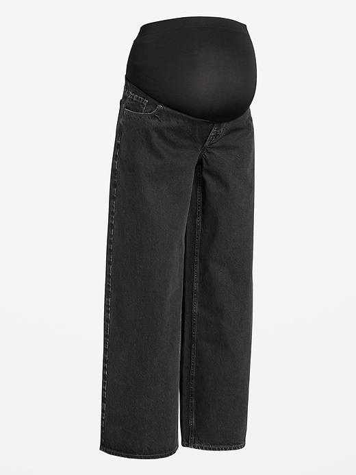 Image number 2 showing, Maternity Full-Panel Wow Baggy Jeans