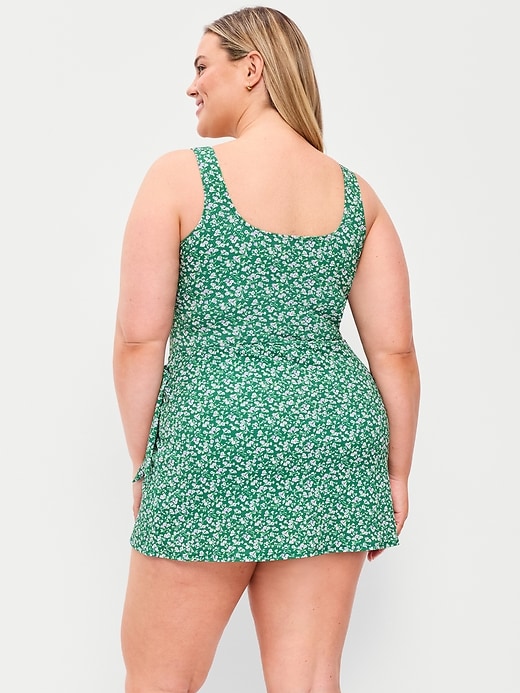 Image number 8 showing, Pique Side-Tie Swim Dress