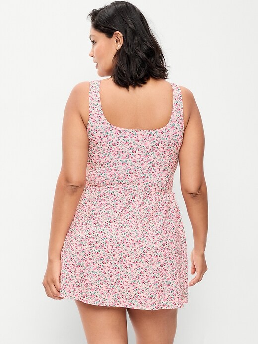 Image number 5 showing, Pique Side-Tie Swim Dress