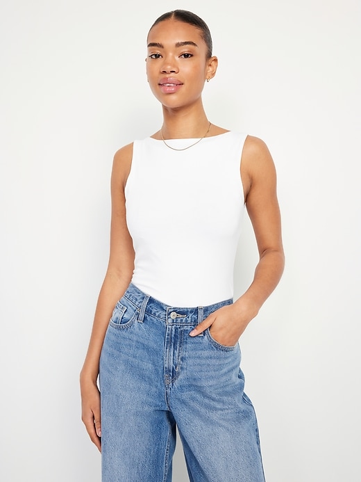 Image number 3 showing, Hug Double-Layer Boat-Neck Top