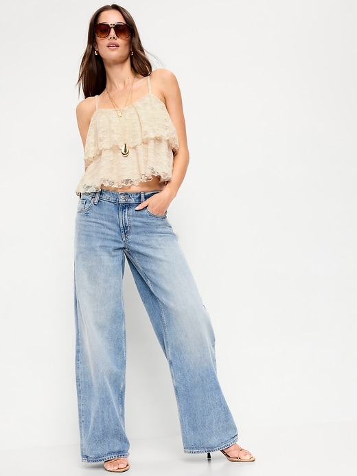 L'image numéro 3 présente Haut sans manches en dentelle à volants étagés