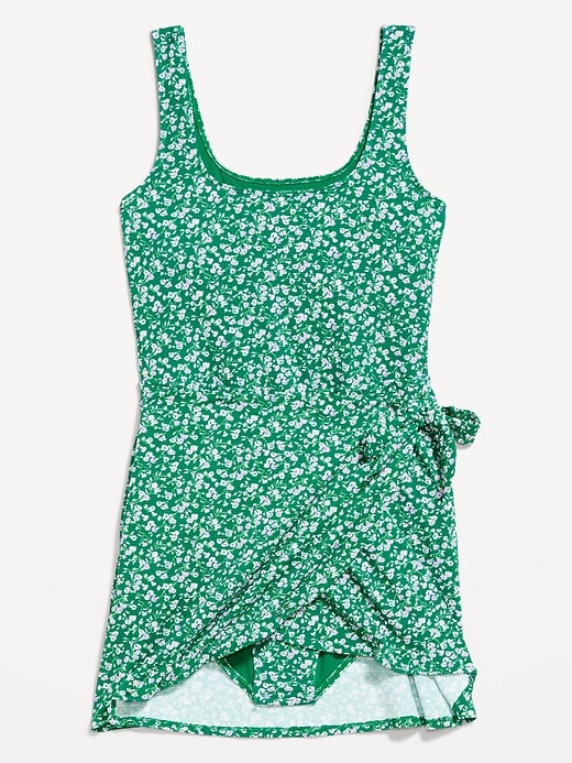 Image number 9 showing, Pique Side-Tie Swim Dress