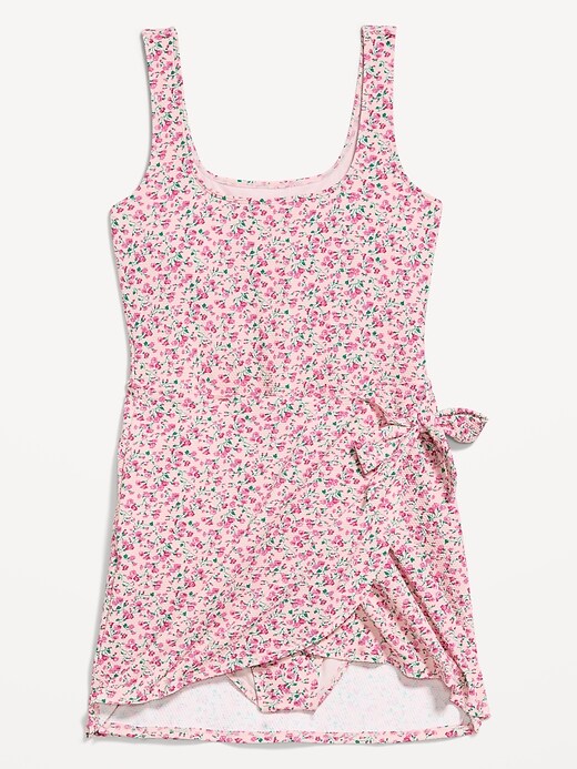 Image number 6 showing, Pique Side-Tie Swim Dress