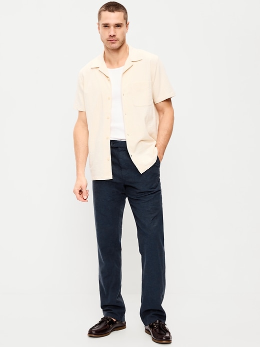 Image number 1 showing, 90's Straight-Fit Linen-Blend Dress Pants