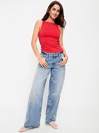 Image number 3 showing, Hug Double-Layer Boat-Neck Top