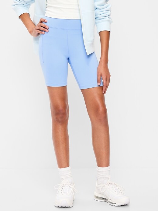 Image number 1 showing, High-Waisted StudioSmooth Biker Shorts for Girls