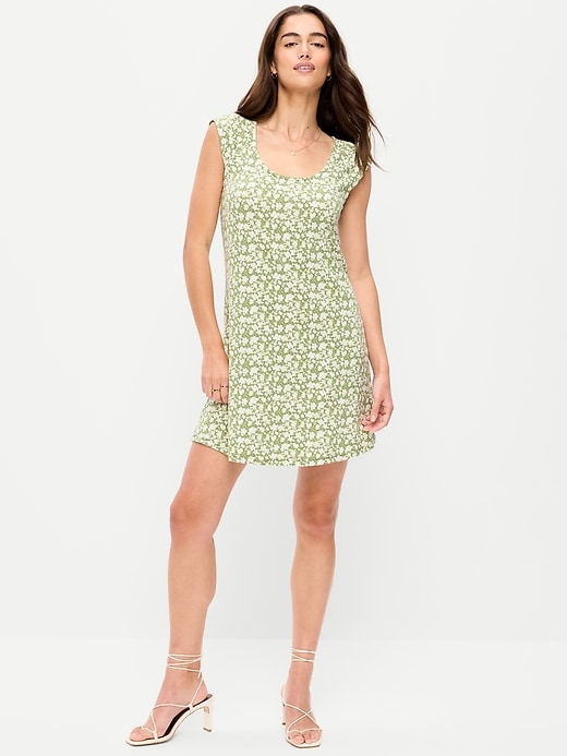 Image number 1 showing, Short-Sleeve Scoop-Neck Mini Dress