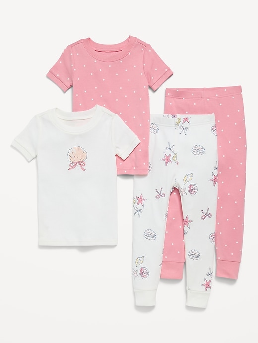 L'image numéro 1 présente Pyjama 4 pièces ajusté à motif pour tout-petit et bébé
