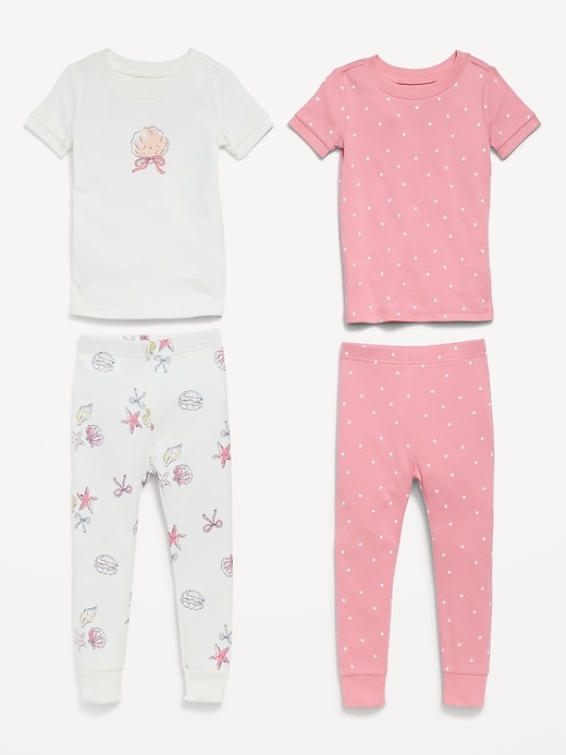 L'image numéro 2 présente Pyjama 4 pièces ajusté à motif pour tout-petit et bébé