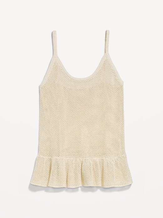 Image number 2 showing, Metallic Peplum Tank Top