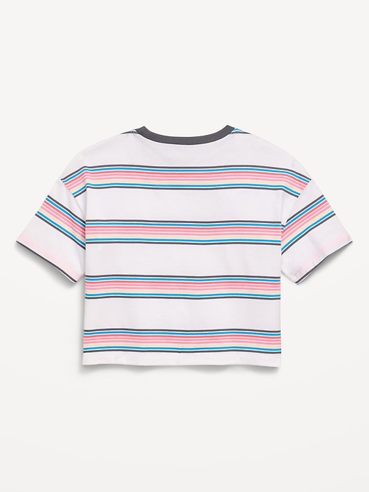 L'image numéro 2 présente T-shirt court surdimensionné à manches courtes pour fille