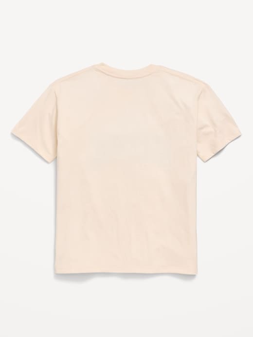 L'image numéro 2 présente T-shirt long surdimensionné à manches courtes à imprimé pour fille