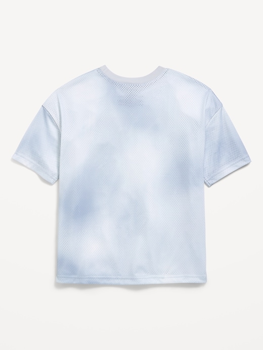 L'image numéro 3 présente T-shirt en maille surdimensionné à imprimé de basketball pour garçon