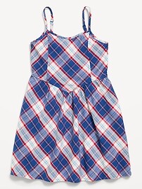 Image number 1 showing, Sleeveless Fit and Flare Plaid Dress for Girls