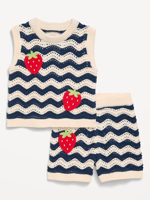 Image number 2 showing, Sleeveless Sweater-Knit Top and Shorts Set for Toddler Girls