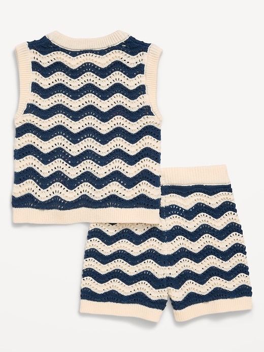 Image number 3 showing, Sleeveless Sweater-Knit Top and Shorts Set for Toddler Girls