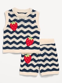 Image number 2 showing, Sleeveless Sweater-Knit Top and Shorts Set for Toddler Girls