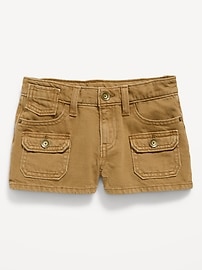 Image number 4 showing, Low-Rise Utility Jean Shorts for Girls