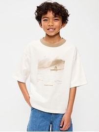 Image number 1 showing, Short-Sleeve Boxy Graphic T-Shirt for Boys