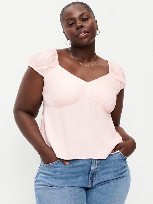 Image number 7 showing, Fitted Cap-Sleeve Top