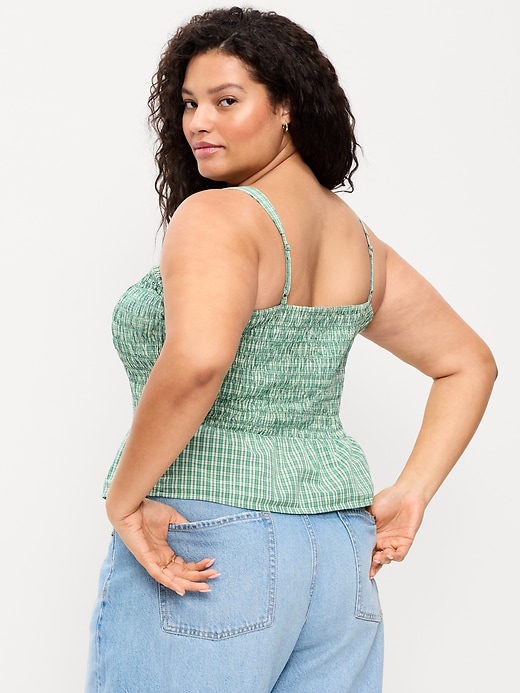 Image number 8 showing, Smocked Peplum Tank Top