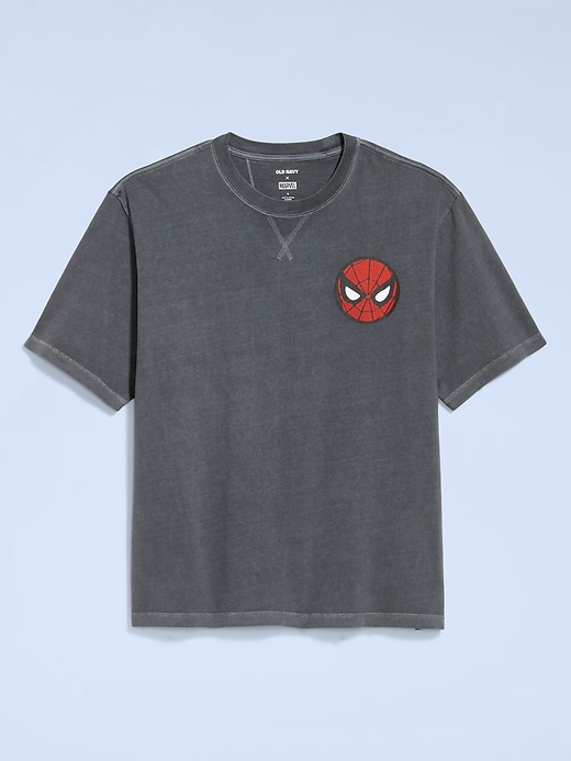 Image number 3 showing, Old Navy x Marvel Spider-Man Boxy Heavyweight Graphic T-Shirt for Men