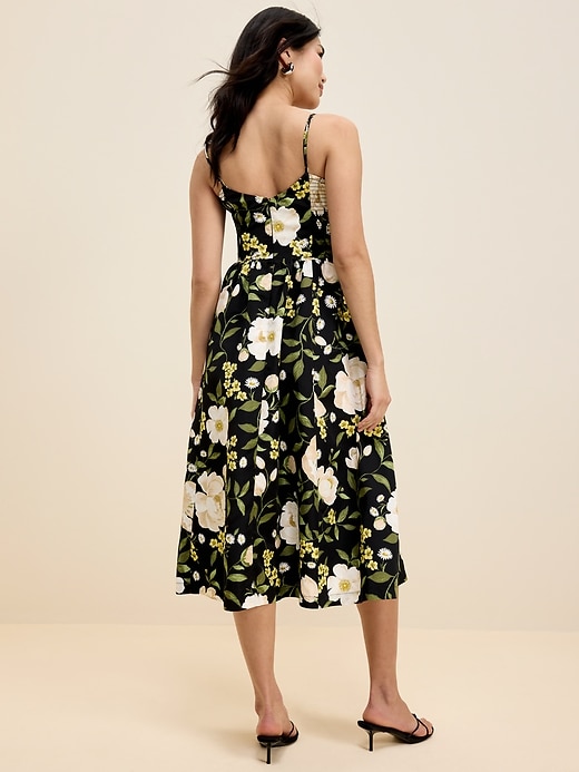 Image number 2 showing, The Occasion by Old Navy Fit & Flare Sleeveless Taffeta Midi Dress