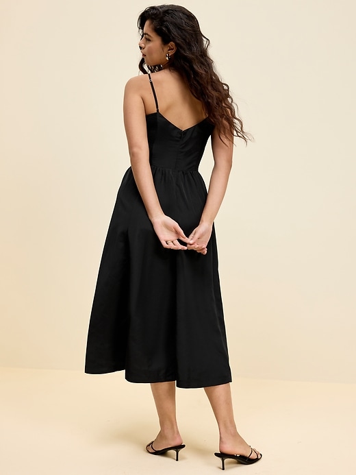 Image number 6 showing, The Occasion by Old Navy Fit & Flare Sleeveless Taffeta Midi Dress