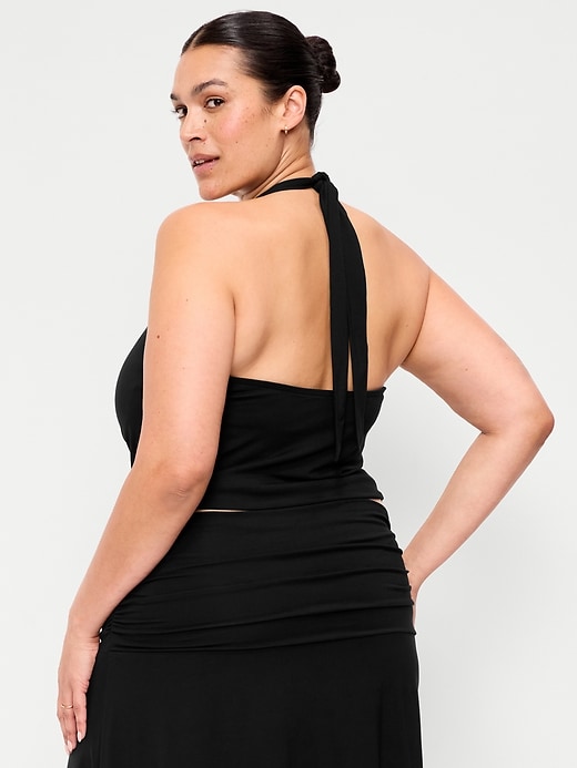 Image number 7 showing, Cowl-Neck Halter Top