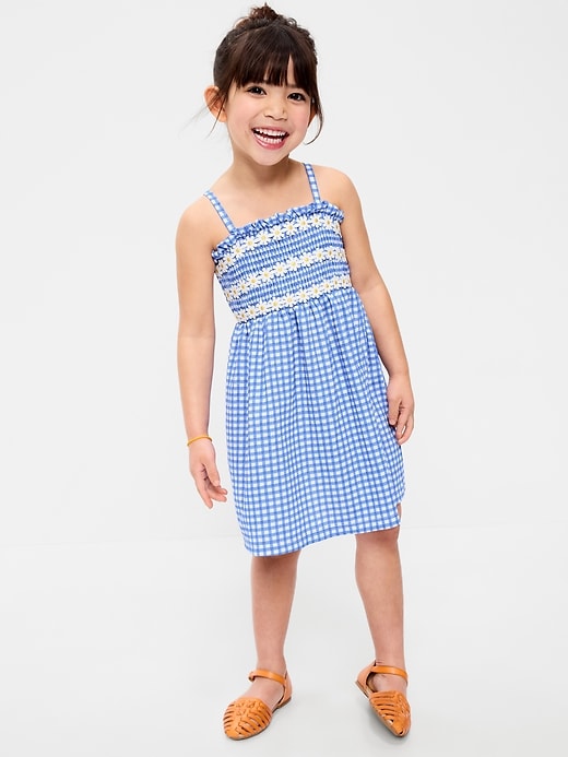 Image number 1 showing, Sleeveless Smocked Dress for Toddler Girls