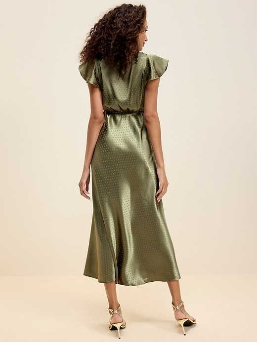 Image number 2 showing, The Occasion by Old Navy Satin Flutter-Sleeve Maxi Dress