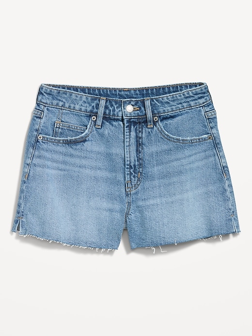 Image number 1 showing, Extra High-Waisted Denim Micro Short