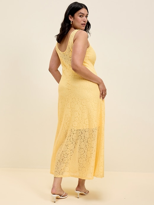 Image number 9 showing, The Occasion by Old Navy Fit & Flare Drop-Waist Lace Maxi Dress