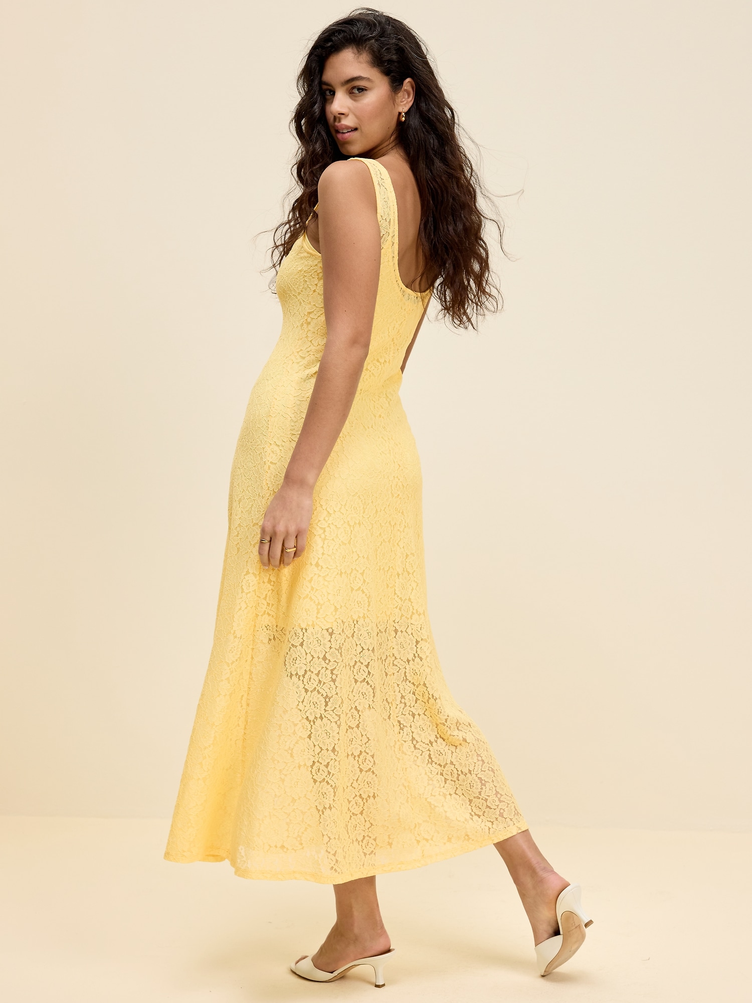 The Occasion by Old Navy Fit & Flare Drop-Waist Lace Maxi Dress | Old Navy