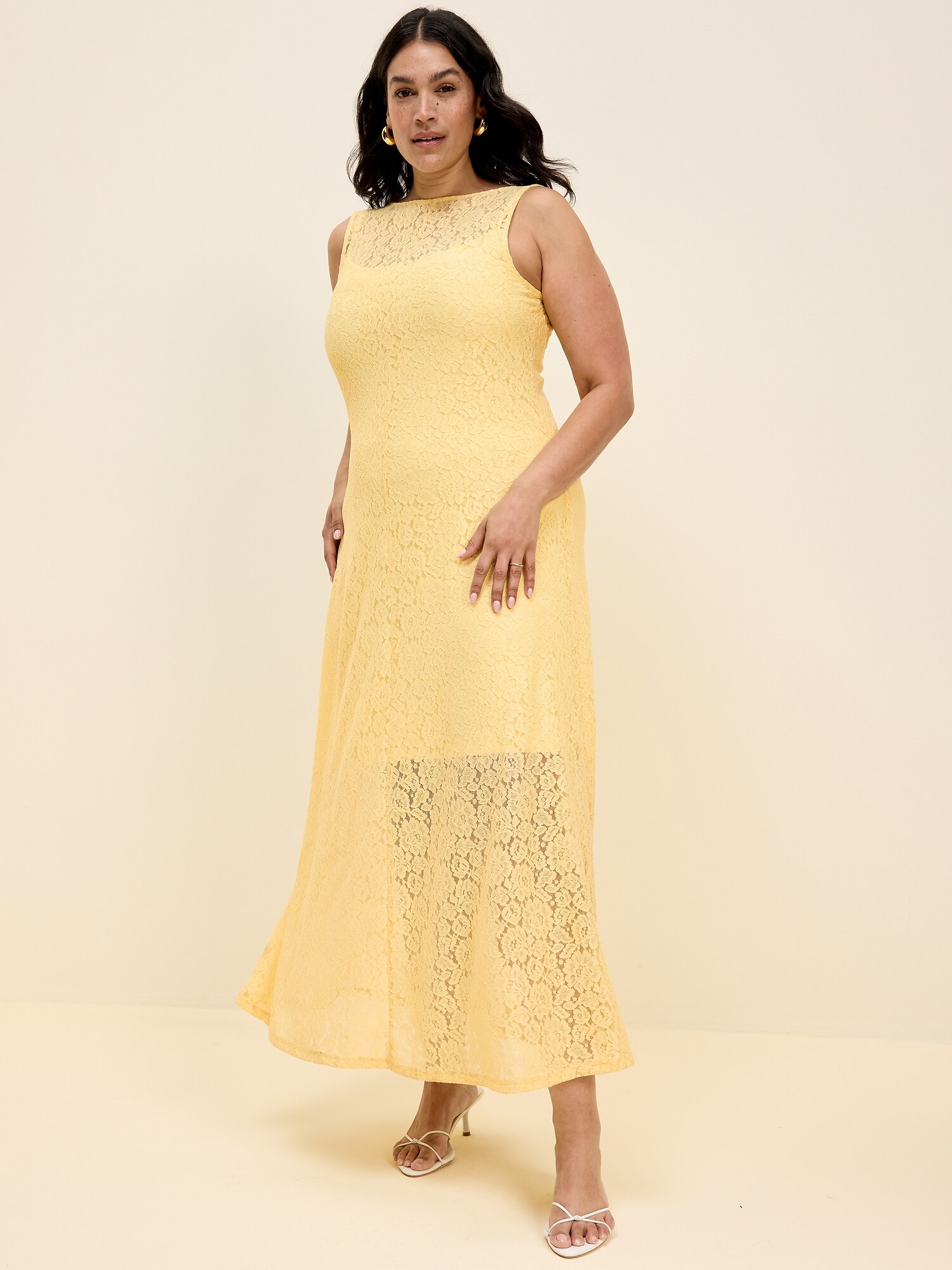 lace up corset maxi dress Lace and satin corset maxi dress 40 (FR) / Black