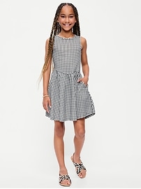 Image number 2 showing, Sleeveless Fit and Flare Dress and Biker Shorts Set for Girls