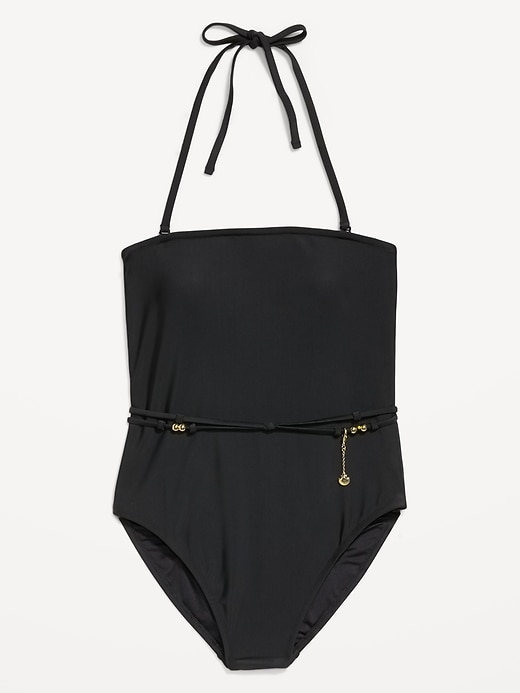 Image number 4 showing, Strapless Belted One-Piece Swimsuit