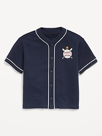 Image number 1 showing, Peanuts™ French Terry Baseball Shirt for Boys