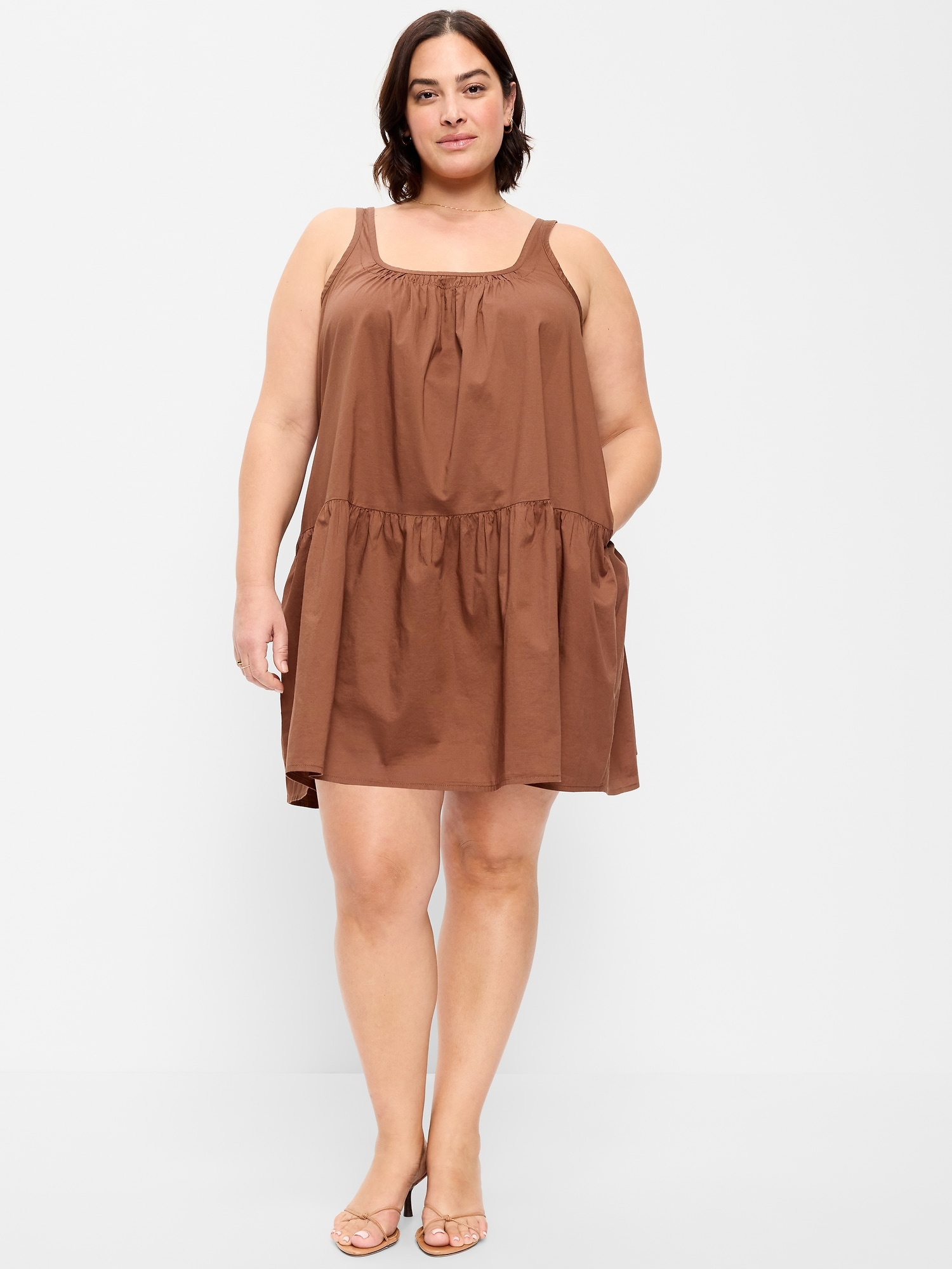 Drop-Waist Swing Mini Dress