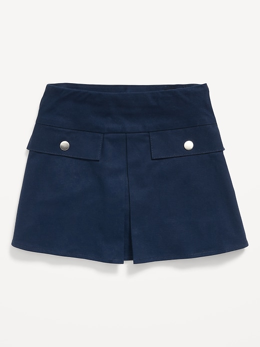 Image number 4 showing, School Uniform Front-Pleated Twill Skort for Girls