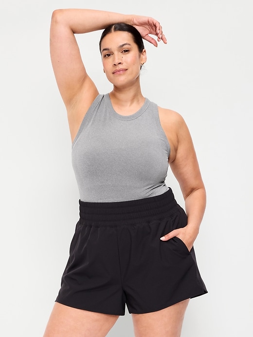 Image number 5 showing, Seamless Fitted High-Neck Crop Top