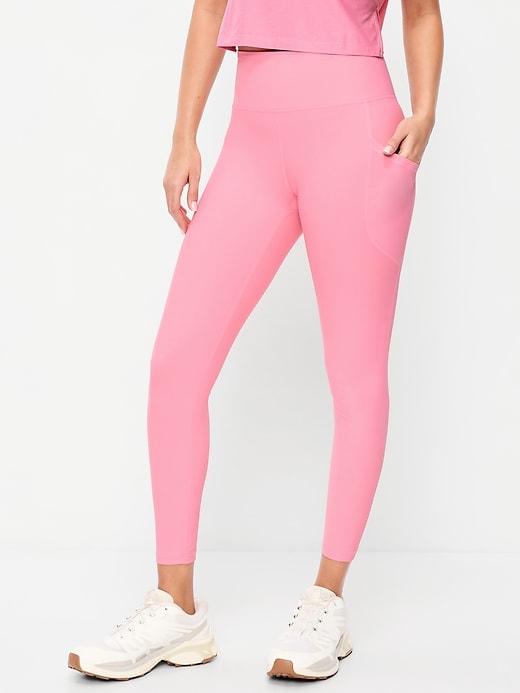 Image number 1 showing, High-Waisted PowerSoft 7/8 Pocket Leggings