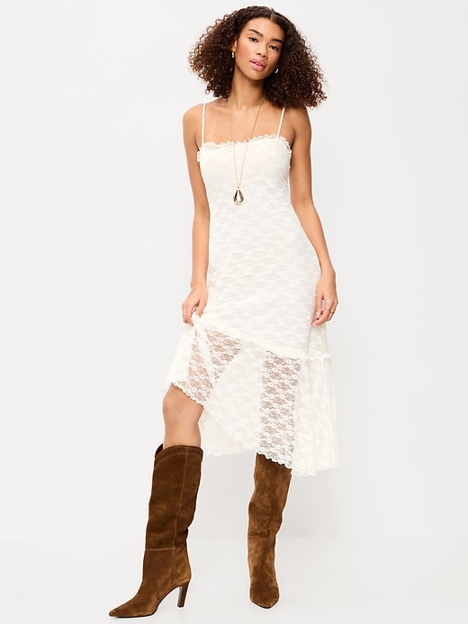 Image number 1 showing, Fit & Flare Lace Midi Dress
