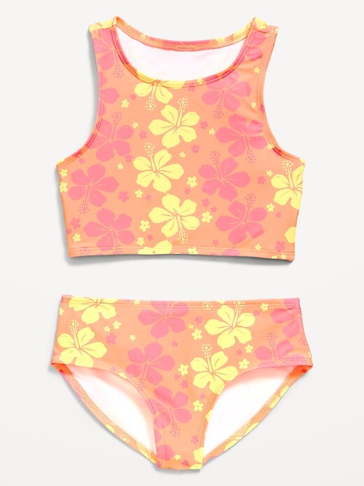 L'image numéro 1 présente Maillot de bain tankini à motif pour fille