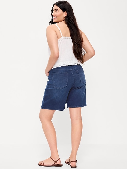 Image number 6 showing, High-Waisted Wow Bermuda Jean Shorts -- 9-inch inseam