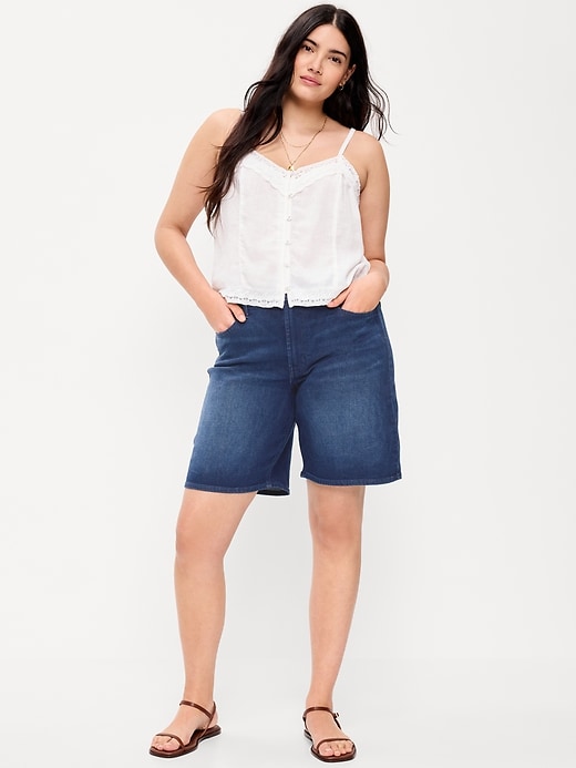Image number 5 showing, High-Waisted Wow Bermuda Jean Shorts -- 9-inch inseam